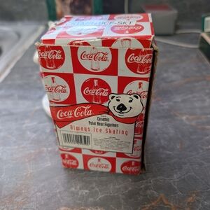 1995 Coca-Cola Ceramic Polar Bear Figurines